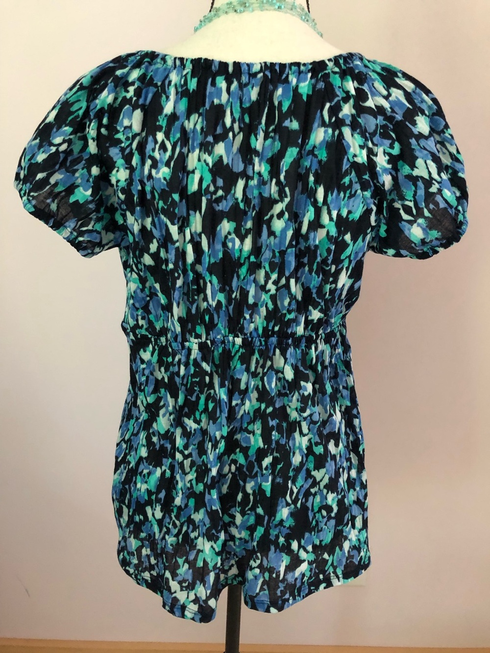 Daisy Fuentes Print Y2K Babydoll Top Size Medium - Picture 4 of 5